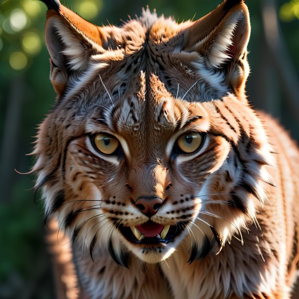 Imagem de um lince ameaçador