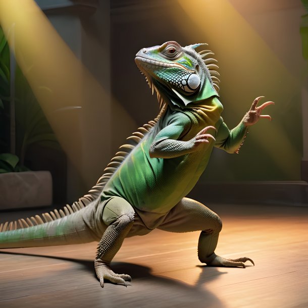 Picture of a dancing iguana