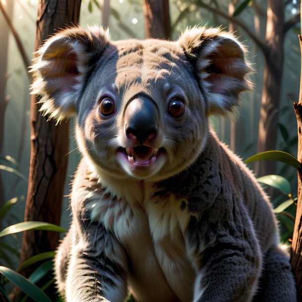 Photo d'un koala menaçant