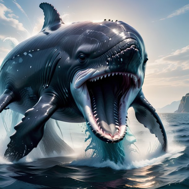 Picture of a threatening whale