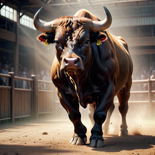 Picture of a threatening bull