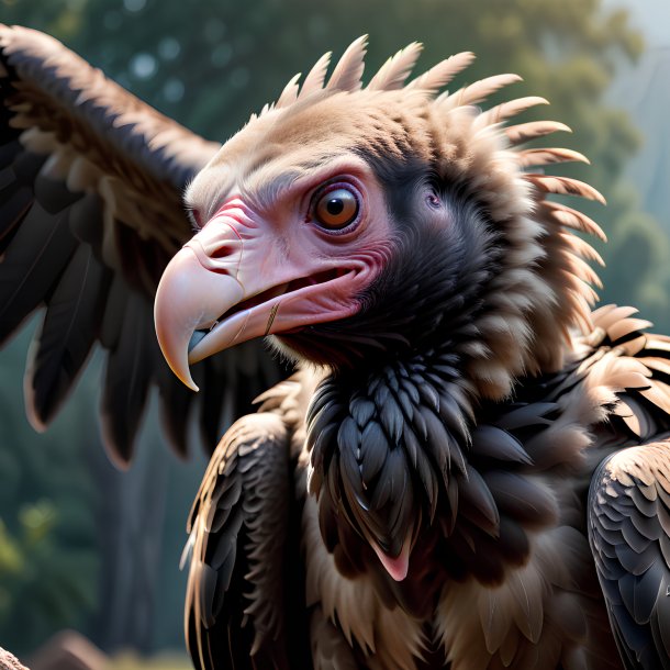 Picture of a threatening vulture