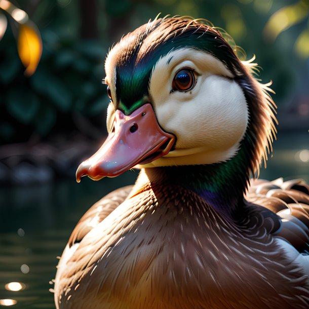 Picture of a threatening duck
