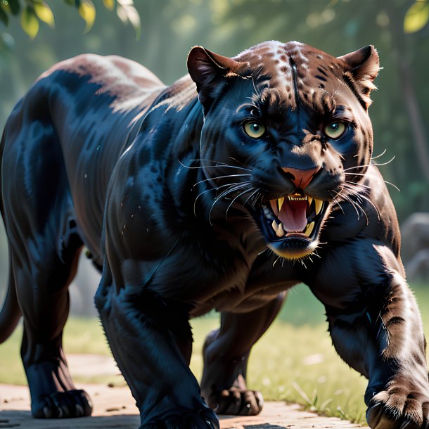 Picture of a threatening panther