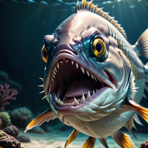 Picture of a threatening fish