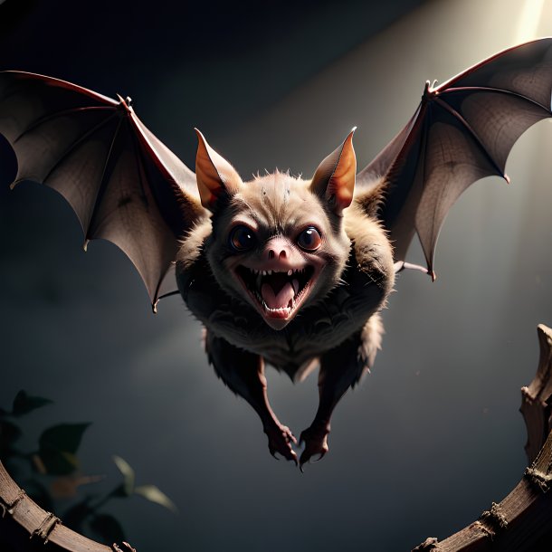 Picture of a threatening bat