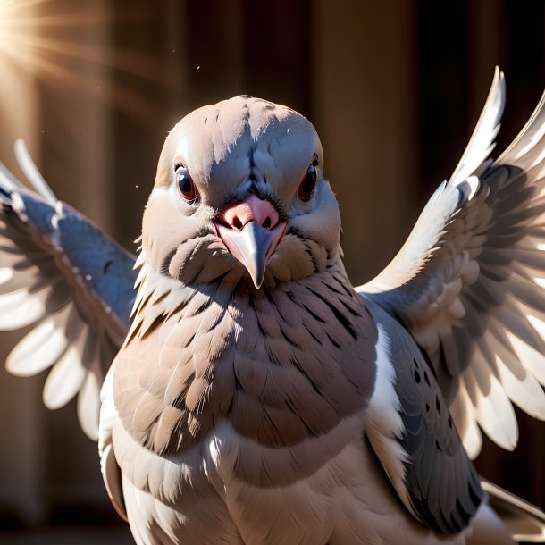 Picture of a threatening dove