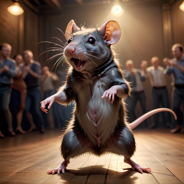 Imagem de um rato dançando