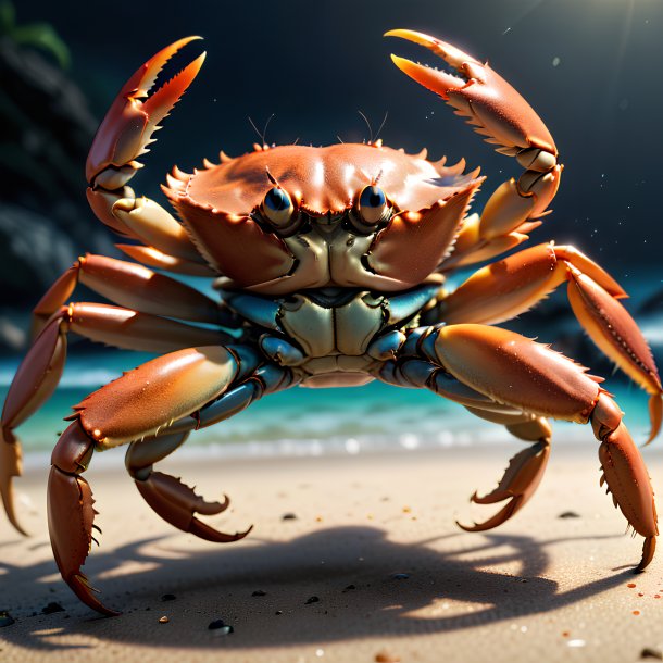 Picture of a threatening crab