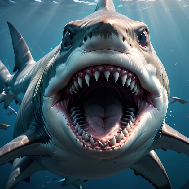 Picture of a threatening shark