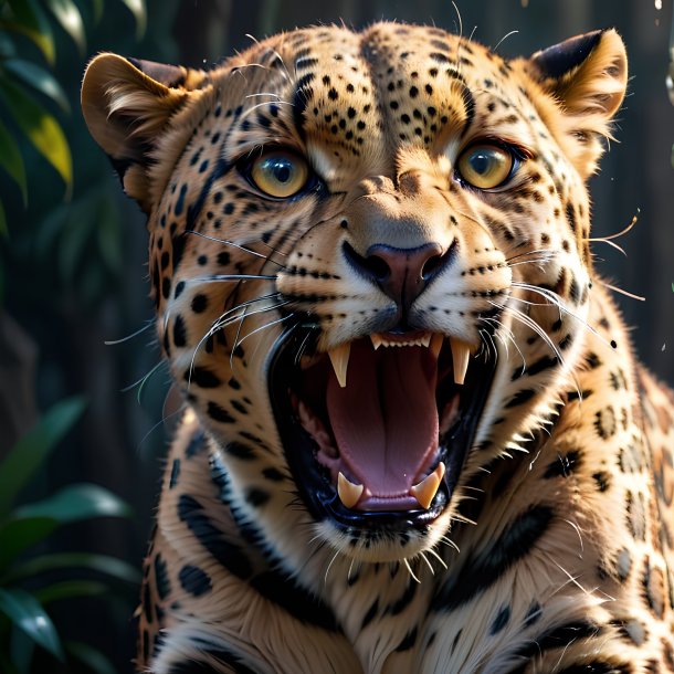 Picture of a crying leopard