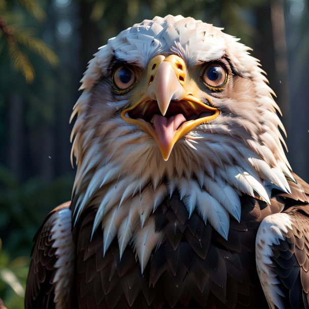 Foto de un águila llorando