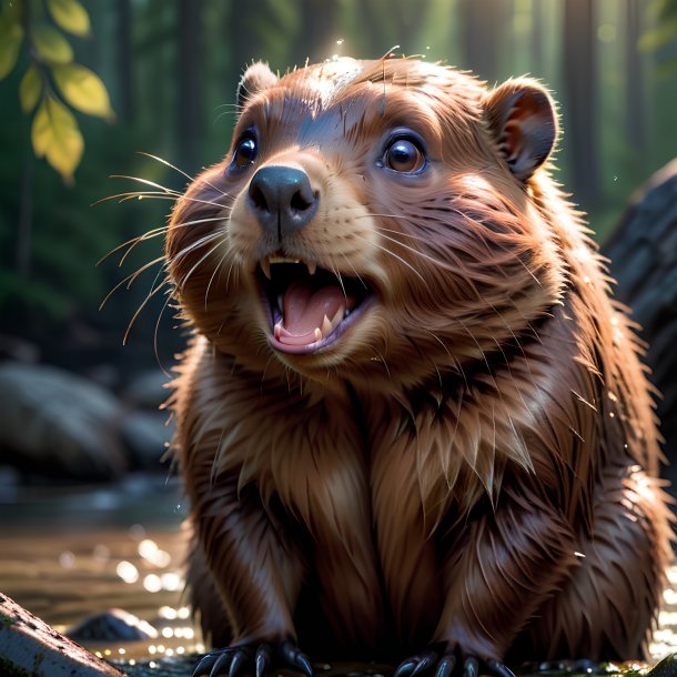 Picture of a crying beaver