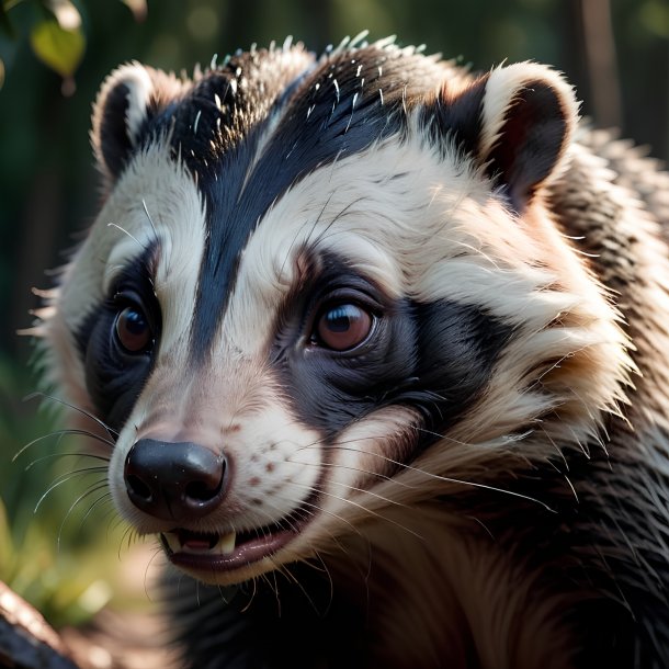 Picture of a crying badger