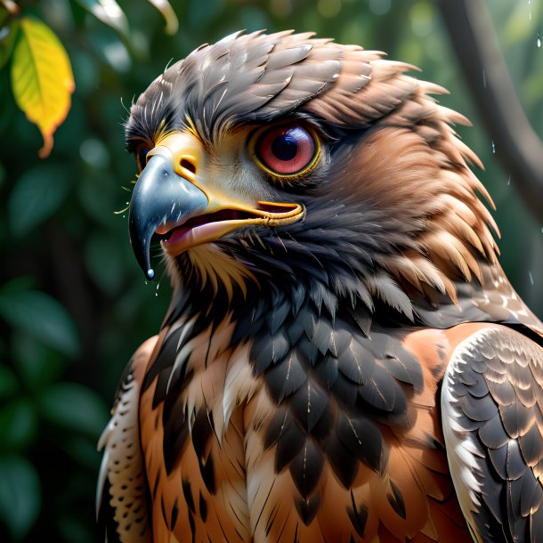 Picture of a crying hawk