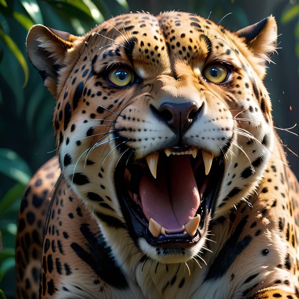 Foto de un jaguar llorando