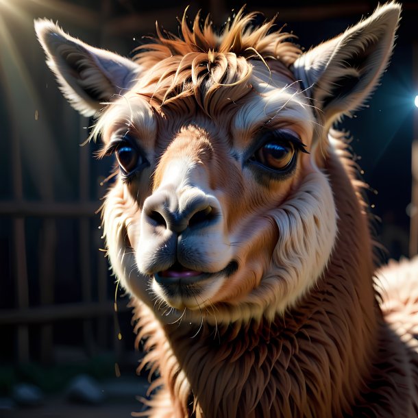 Foto de una llama que llora