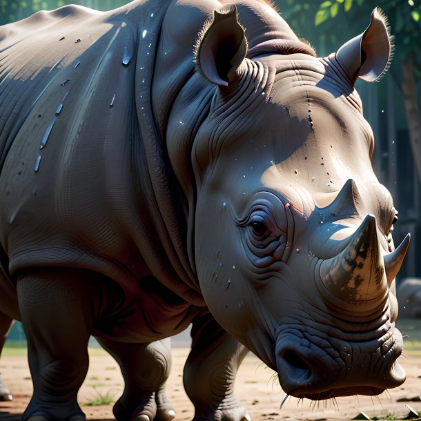 Photo d'un rhinocéros pleurant