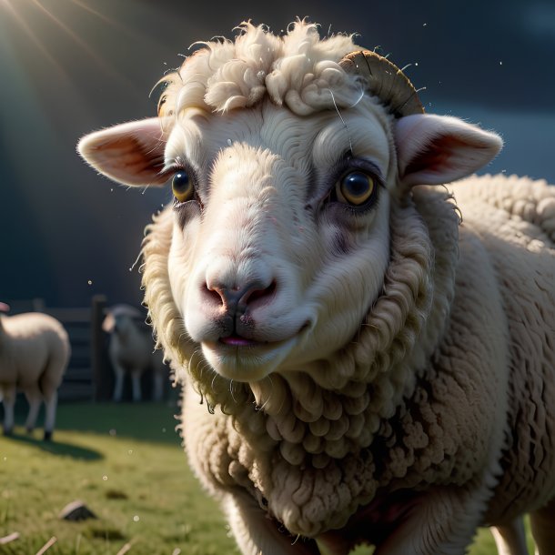 Picture of a crying sheep