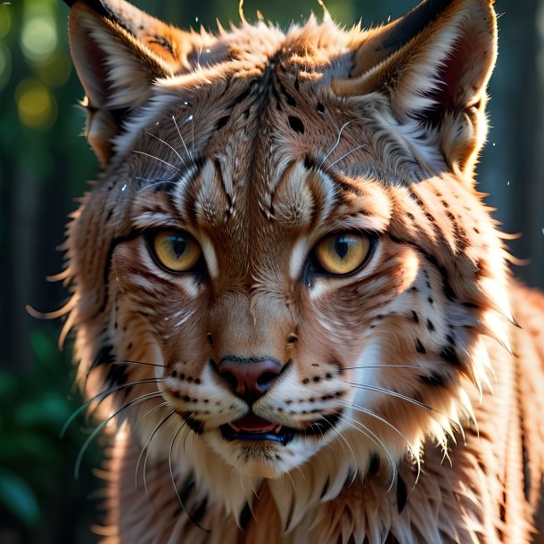 Picture of a crying lynx