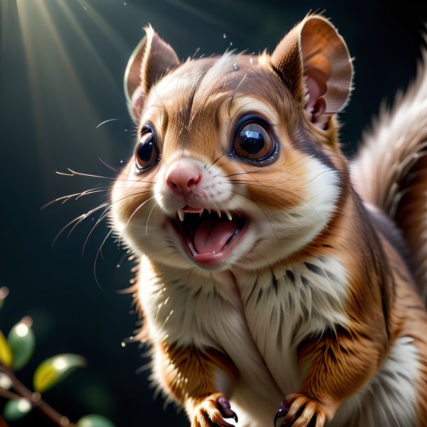 Picture of a crying flying squirrel