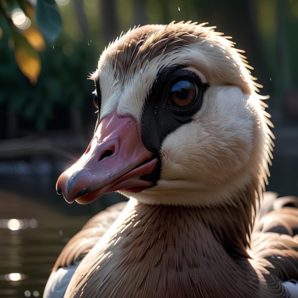 Picture of a crying goose