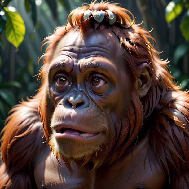 Picture of a crying orangutan