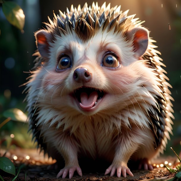 Picture of a crying hedgehog