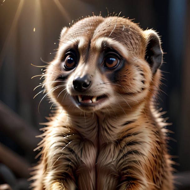 Picture of a crying meerkat