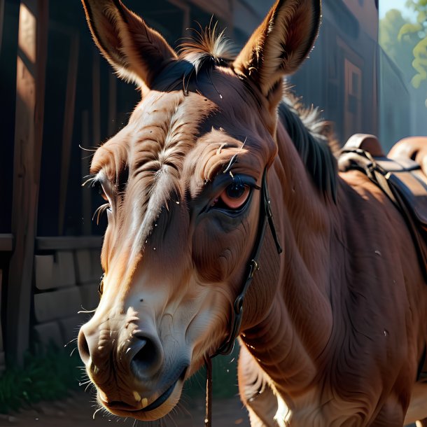 Picture of a crying mule