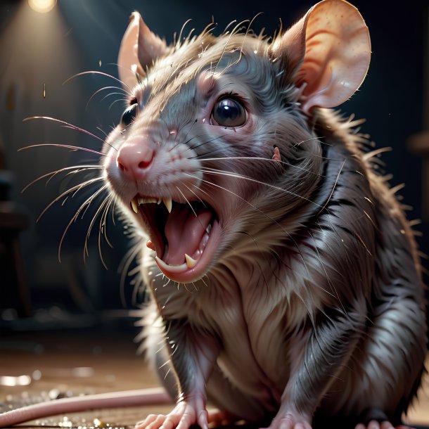 Picture of a crying rat