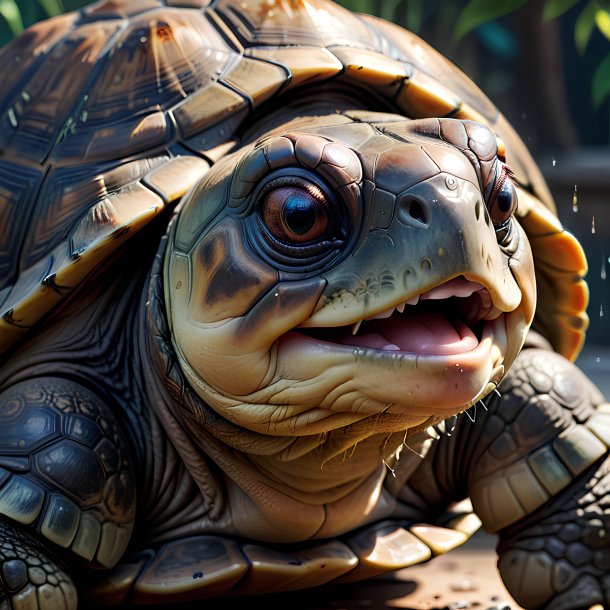 Picture of a crying tortoise