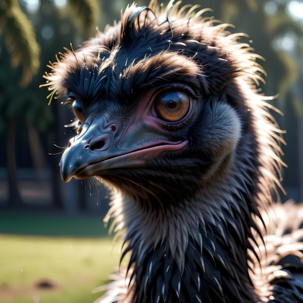 Picture of a crying emu