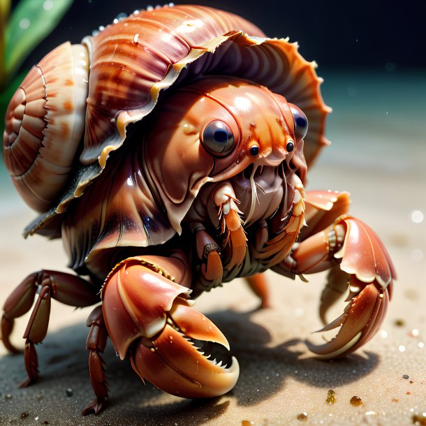 Image d'un crabe ermite pleurant