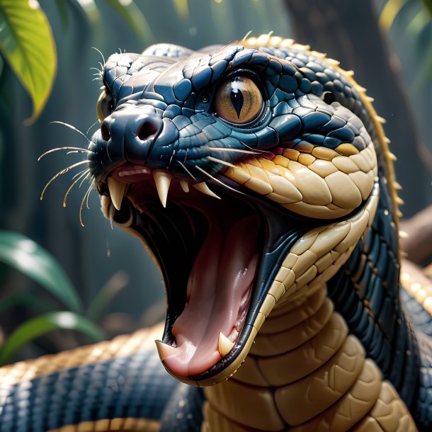 Picture of a crying king cobra