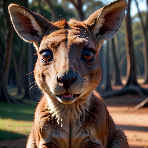 Picture of a crying kangaroo