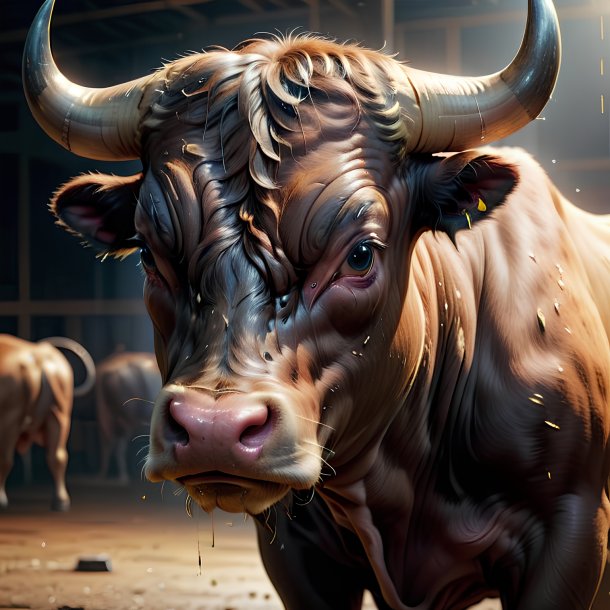 Picture of a crying bull