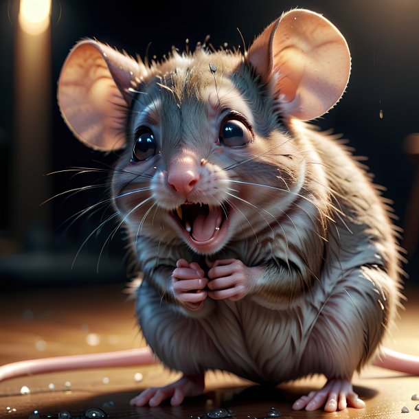 Image d'une souris qui pleure