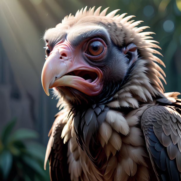 Picture of a crying vulture