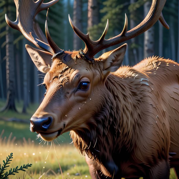 Photo d'un wapiti pleurant