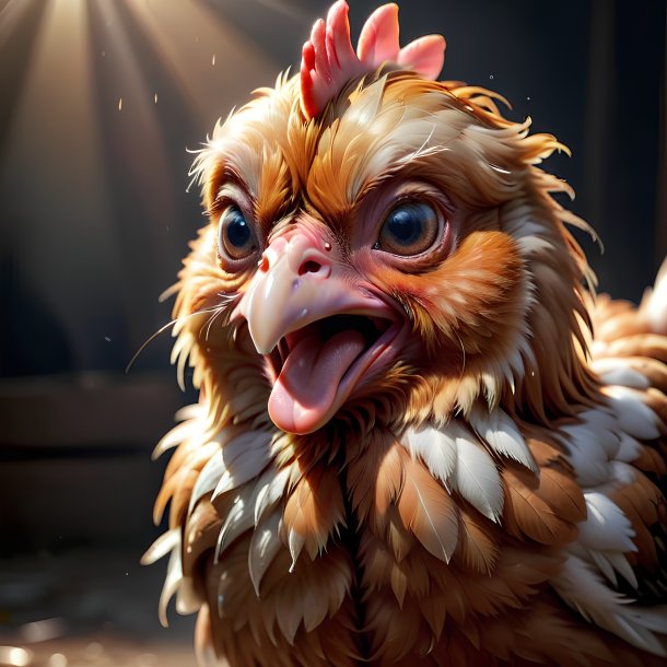 Picture of a crying hen