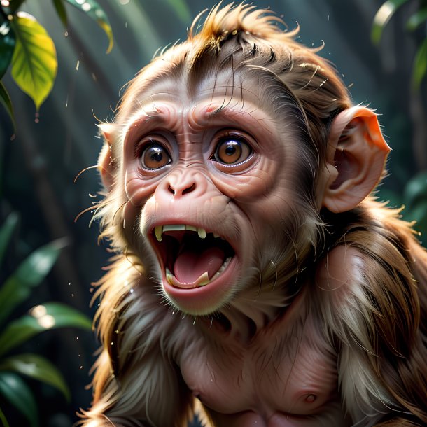 Picture of a crying monkey