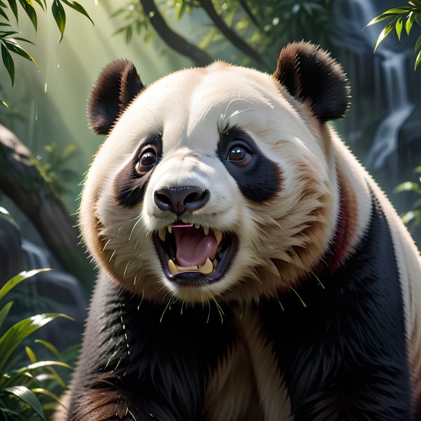 Photo d'un panda géant pleurant