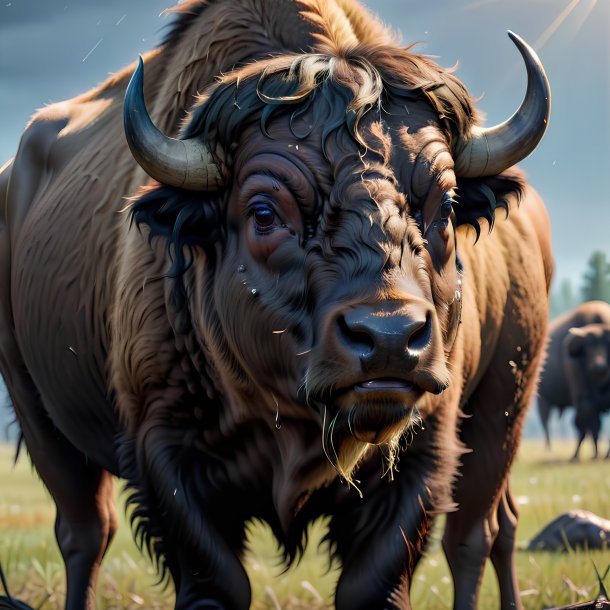 Picture of a crying buffalo