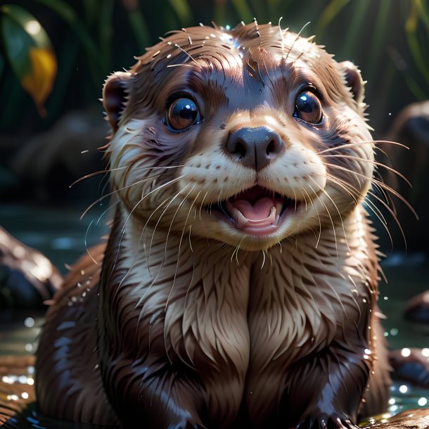 Picture of a crying otter