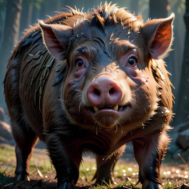 Picture of a crying boar