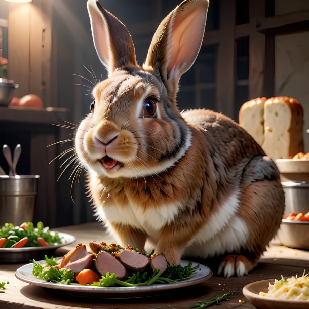 Picture of a eating rabbit