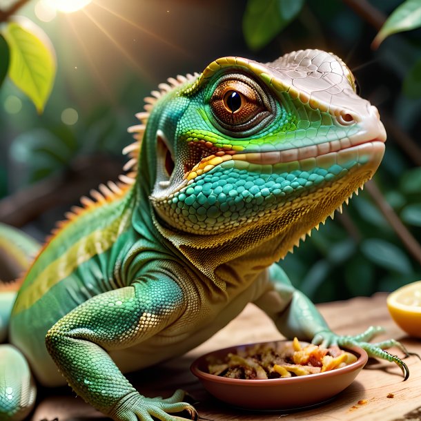 Picture of a eating lizard