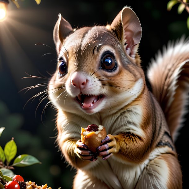 Picture of a eating flying squirrel