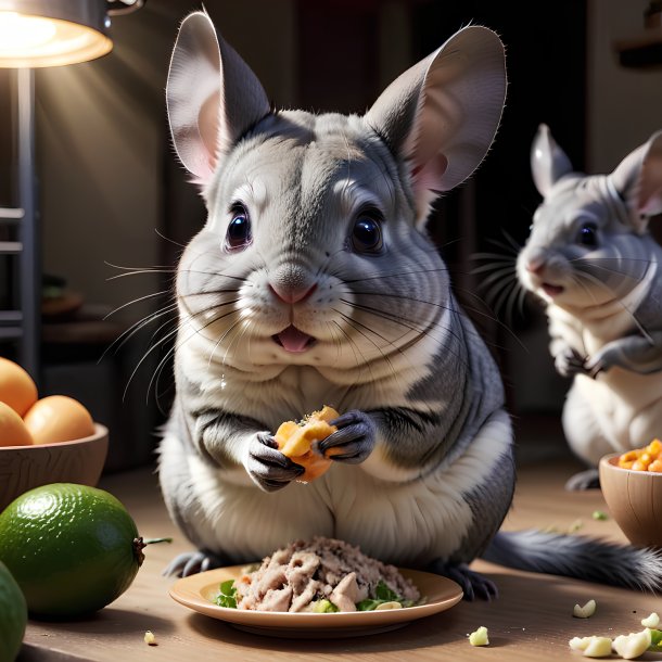 Photo d'une chinchillas à manger